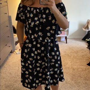 Black floral dress